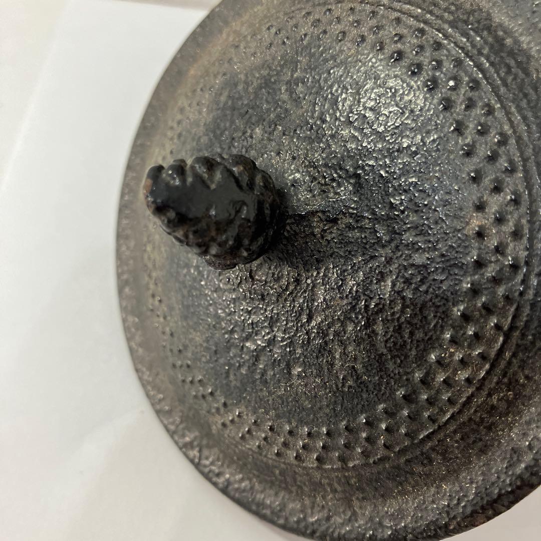 アンティーク　鉄製急須 ダークブラウン 丸形