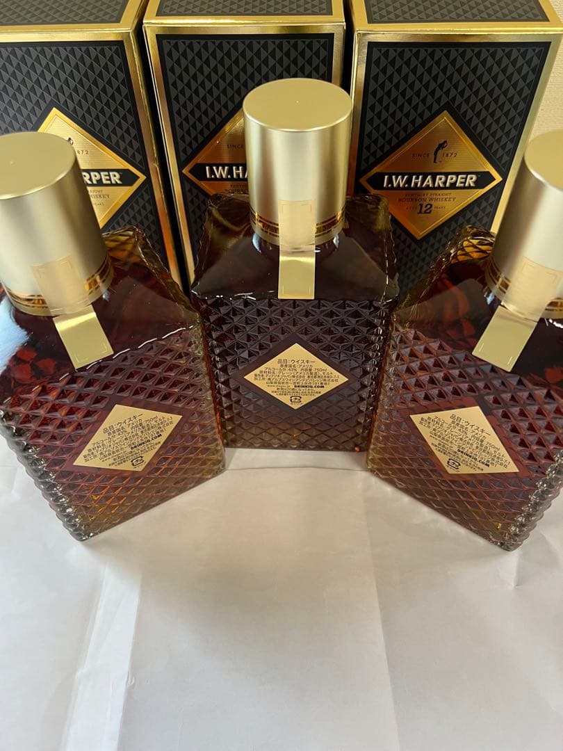 【未開封】I.W.ハーパー12年 750ml 3本セット