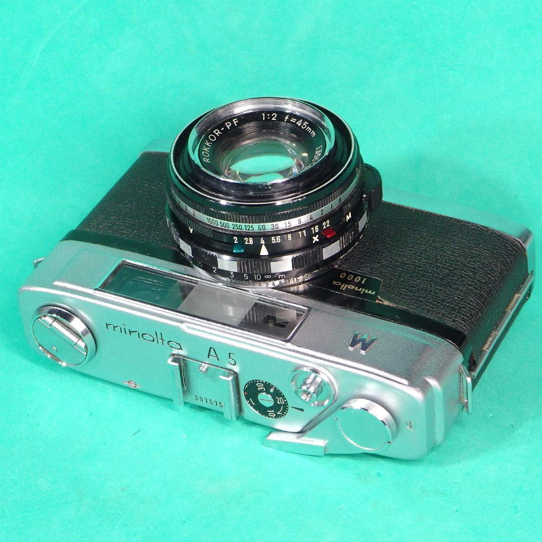 【美品】ミノルタＡ５ロッコールＰＦ４５mmＦ２フルマニュアル機【試写済み】