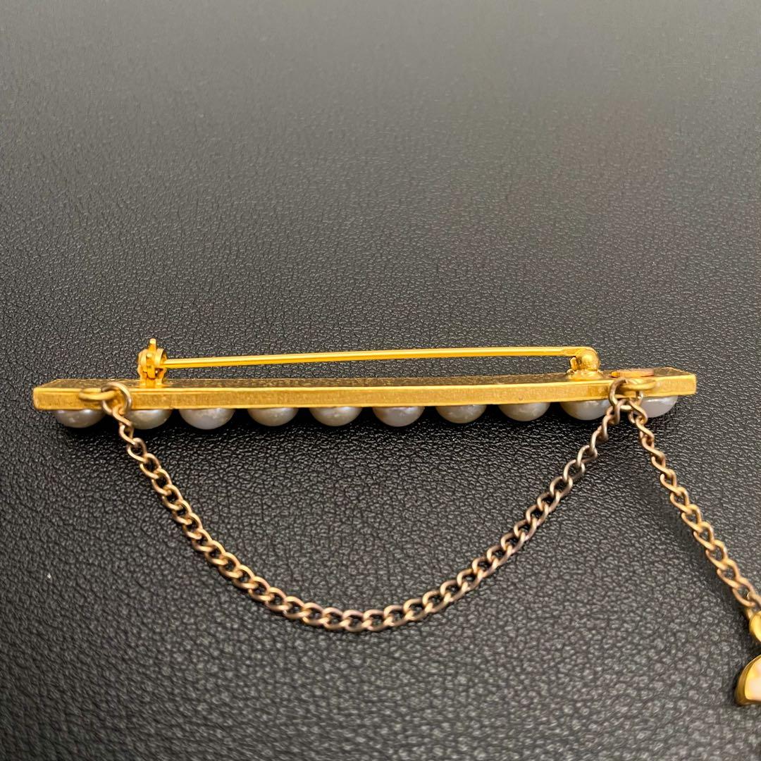 シャネル ココマーク フェイク パール ブローチ ゴールド コサージュ 01A