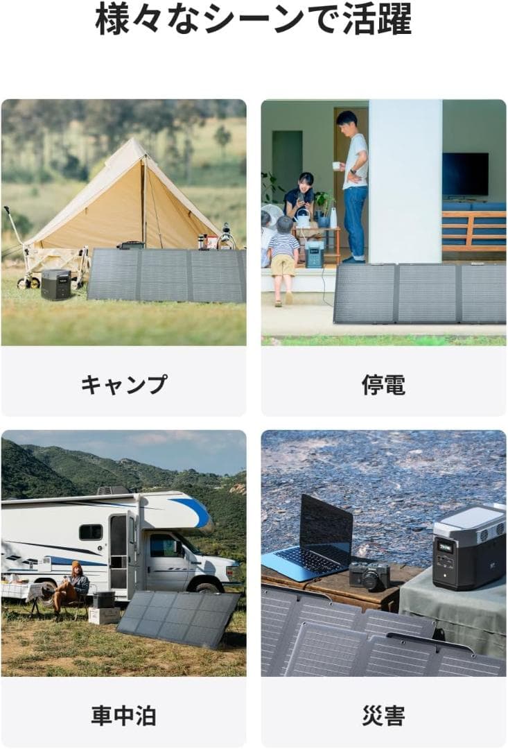 【新品・未開封】EcoFlow 220W 片面ソーラーパネル アウトドア 防災