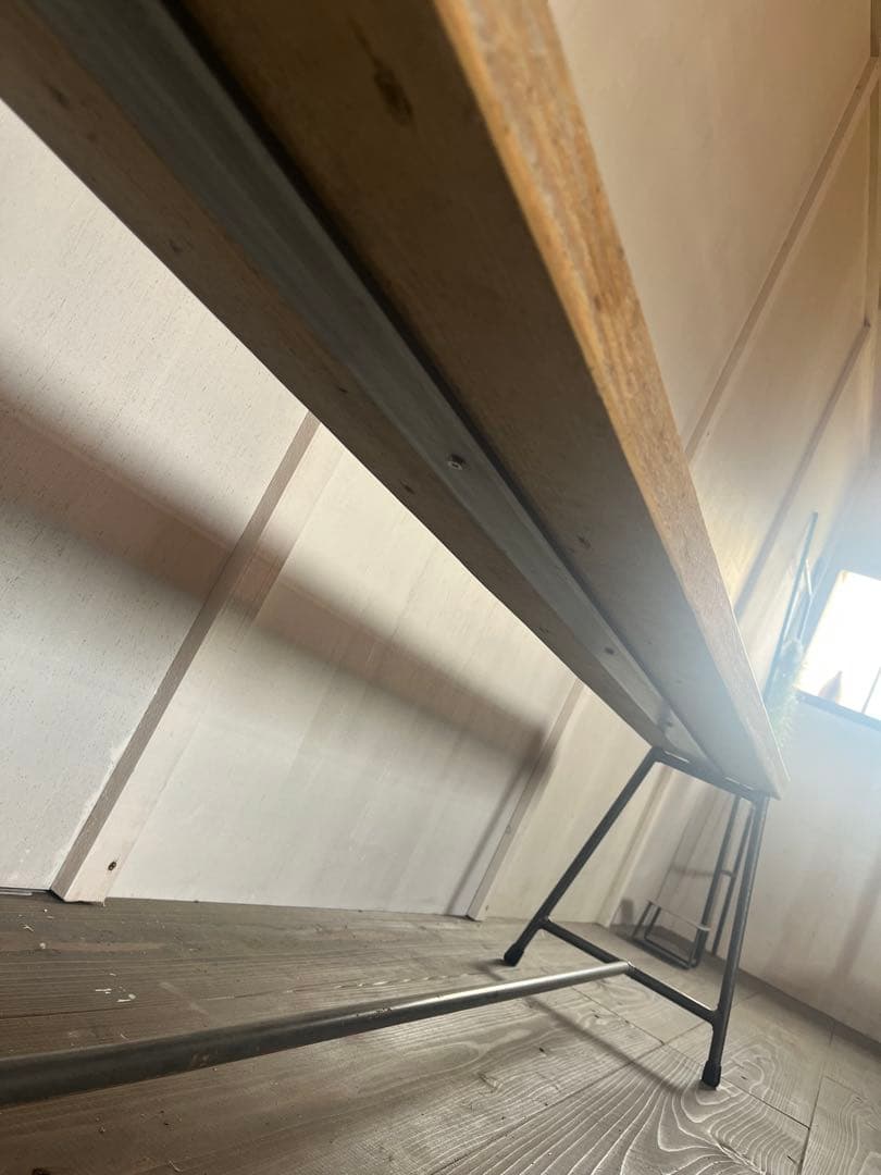 アイアン　ベンチ　幅約138cm 足場板（古材）