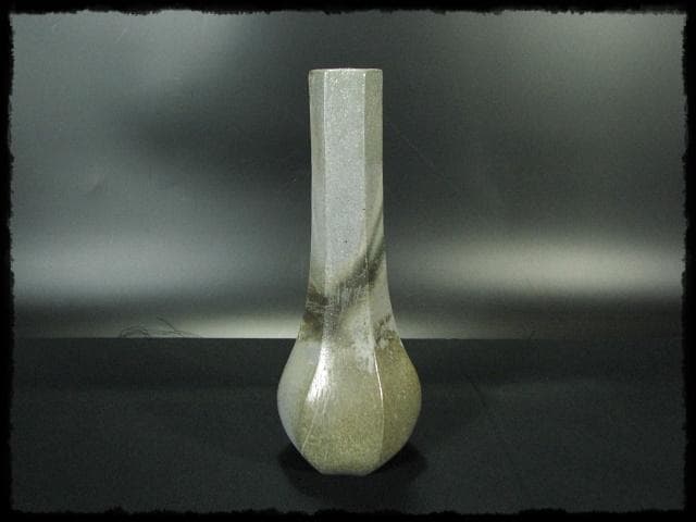 浦上善次 青備前 花入 花生 花器 華道具 重要文化財 茶道具  e35