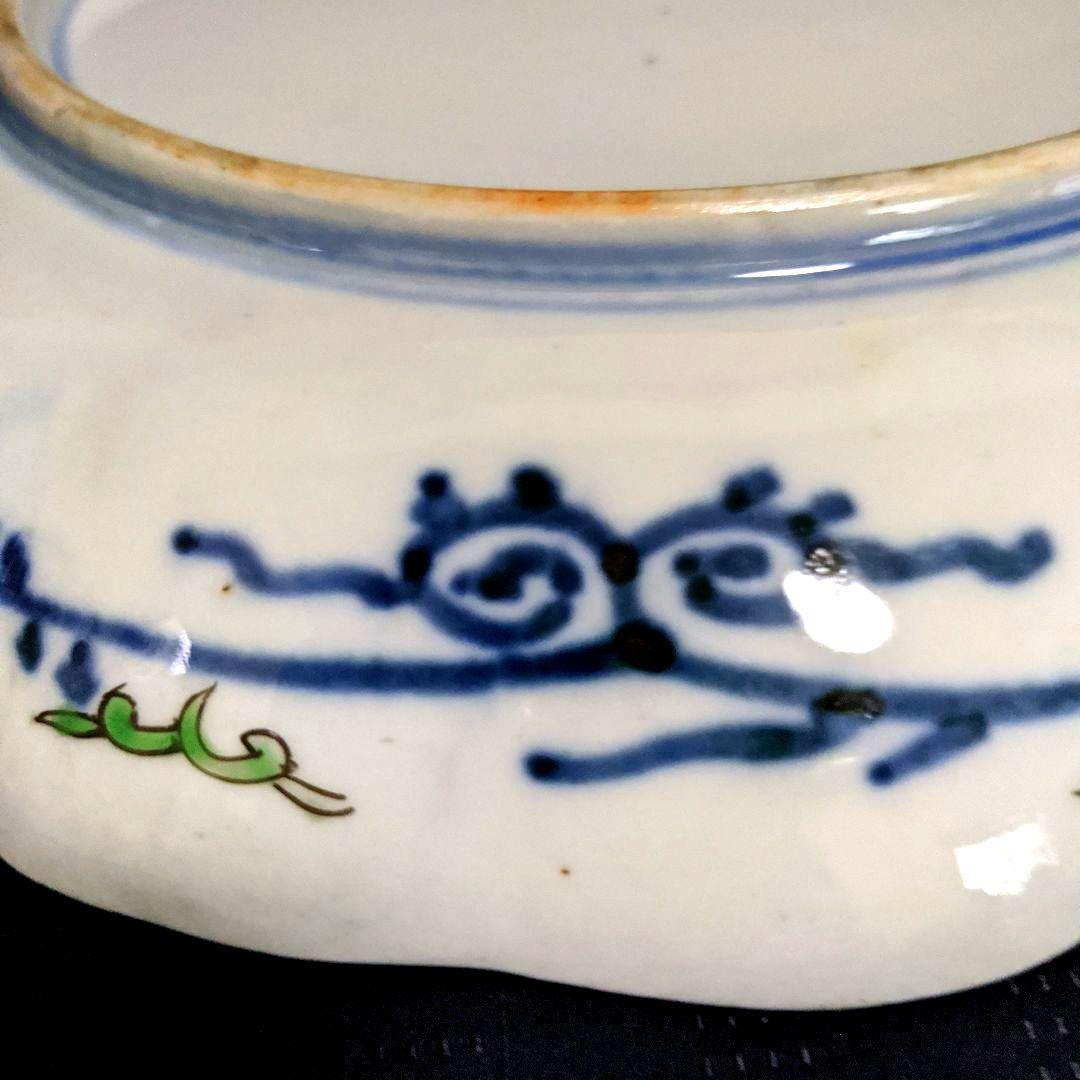 【骨董】幕末〜明治初期　絵皿　飾皿　手書き　金彩　希少　アンティーク　時代もの