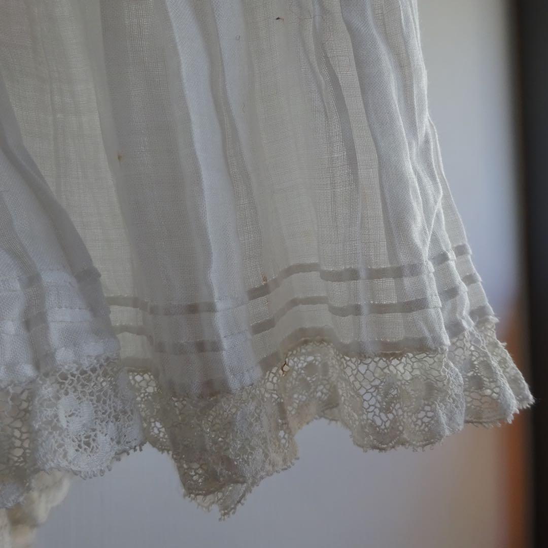 フランス アンティーク ドロワーズ ペチコート リボン レース