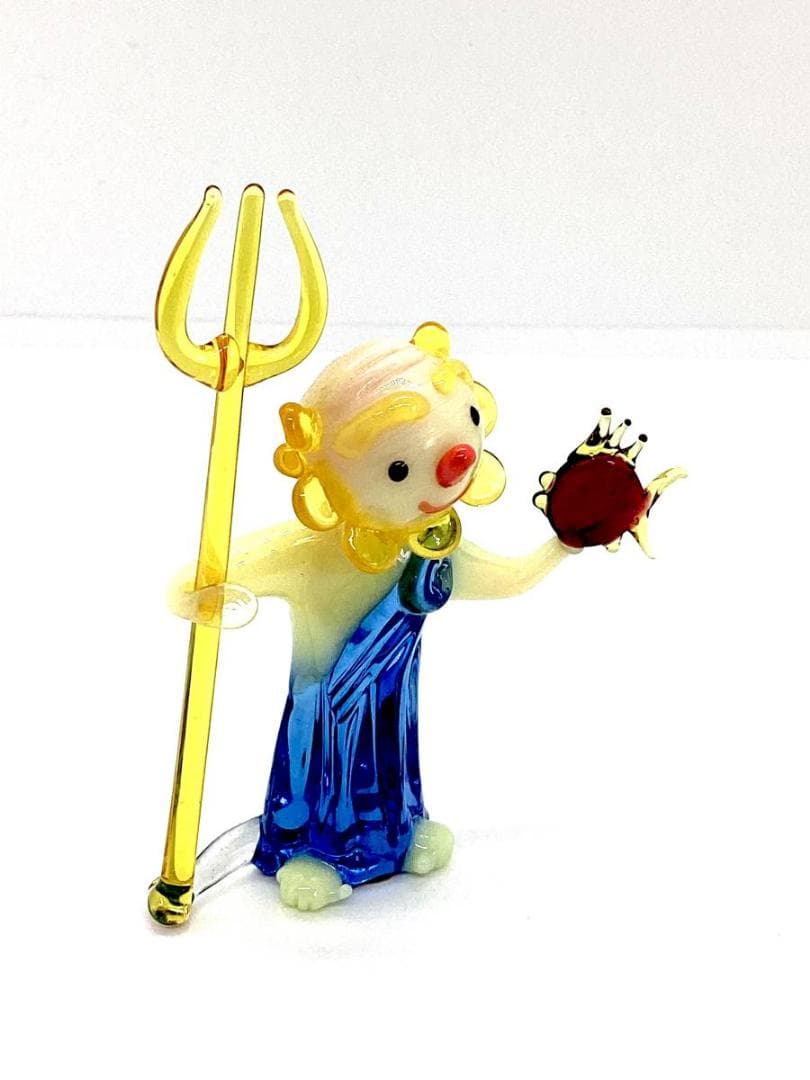 ★FRAGILE,GLASS,FIGURES ガラス製 人形 ポセイドン