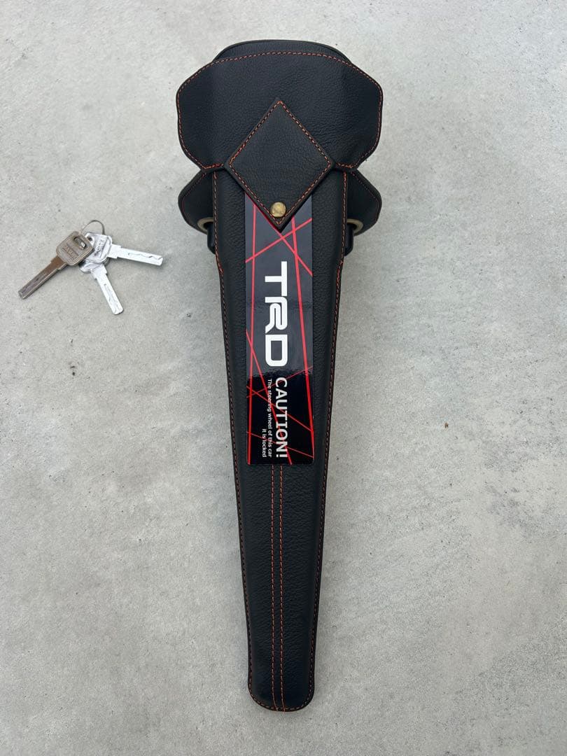 TRD ステアリングロック CAUTION付き