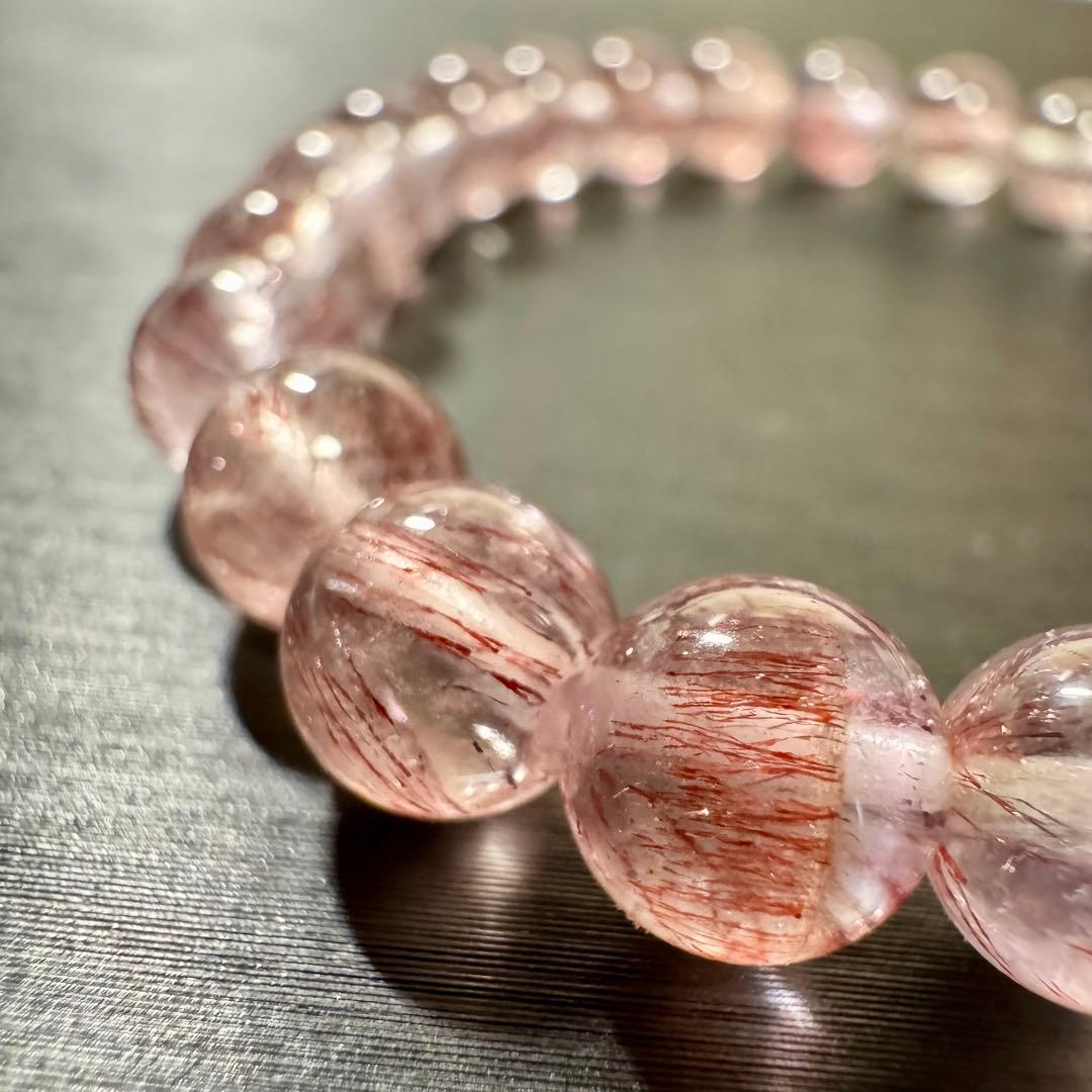 スーパーセブン レッドゲーサイトインクォーツ 7mm 天然石 ブレスレット