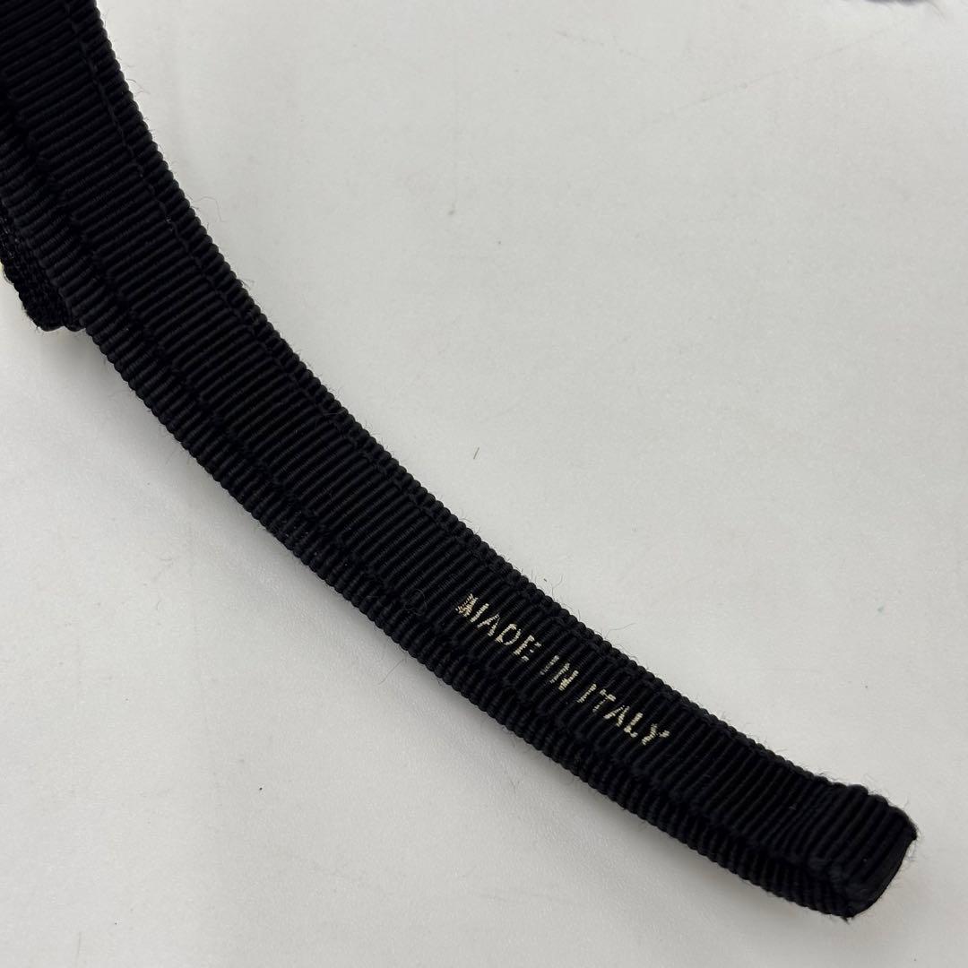 フェラガモ ヴァラリボン カチューシャ ラインストーン キャンバス ブラック