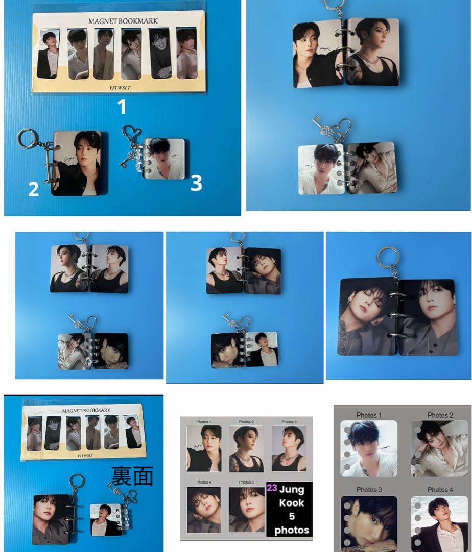 BTS Jungkook マグネットブックマーク6点セット・アルバムキーホルダー