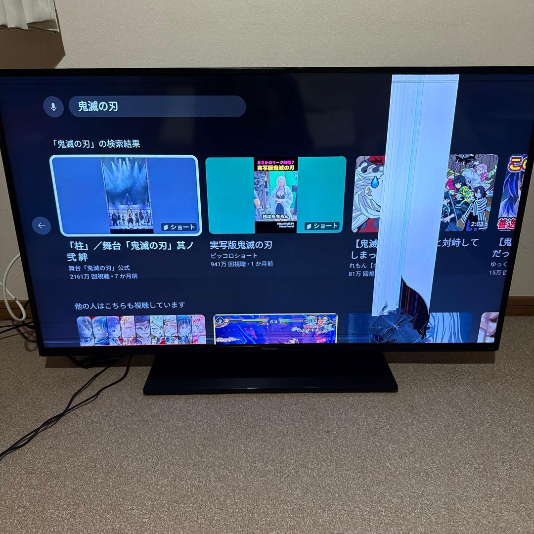 パナソニックテレビ　ジャンク品（液晶割れ等)