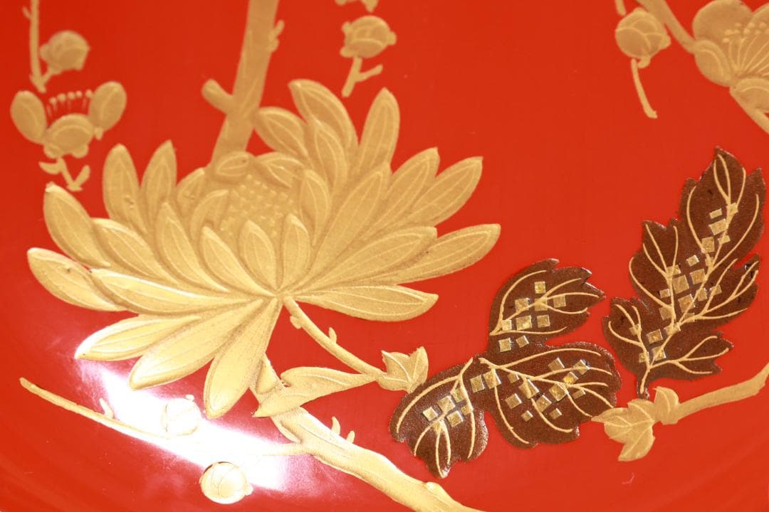 BJ121　時代輪島塗　四君子図蒔絵　吸物椀　二客　木製　茶道具 懐石 菓子