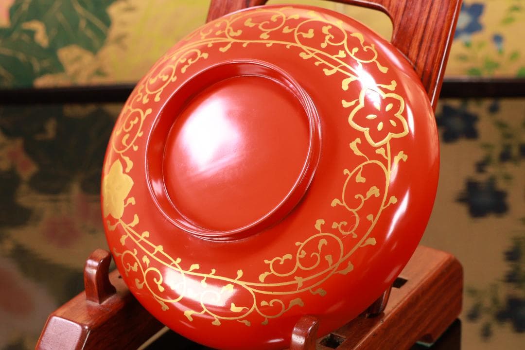 BJ121　時代輪島塗　四君子図蒔絵　吸物椀　二客　木製　茶道具 懐石 菓子