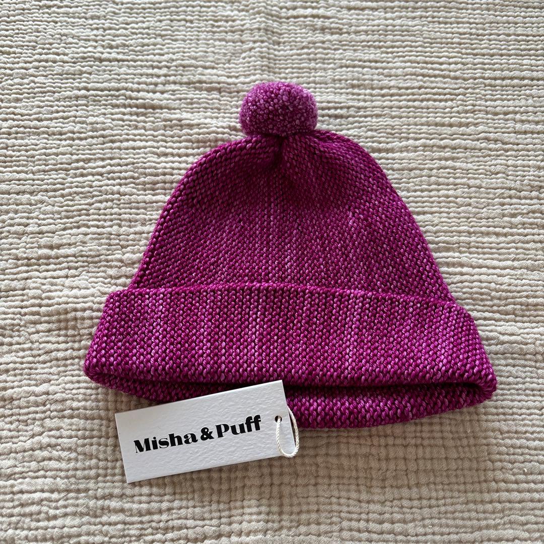 帽子 misha&puff garter hat fuchsia 4-8y