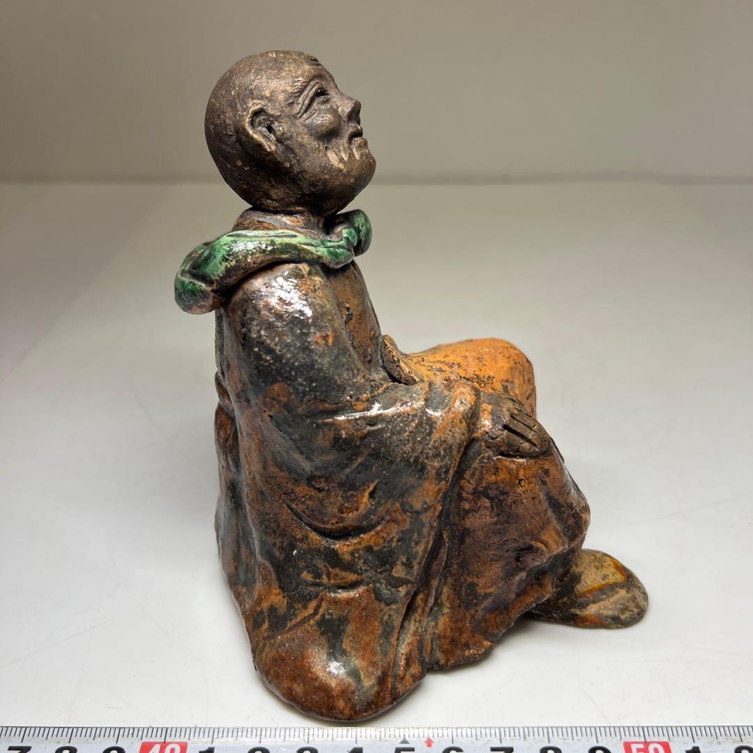 真清水蔵六　西行像　木箱付　高さ13㎝東Y7-0512①タサチ