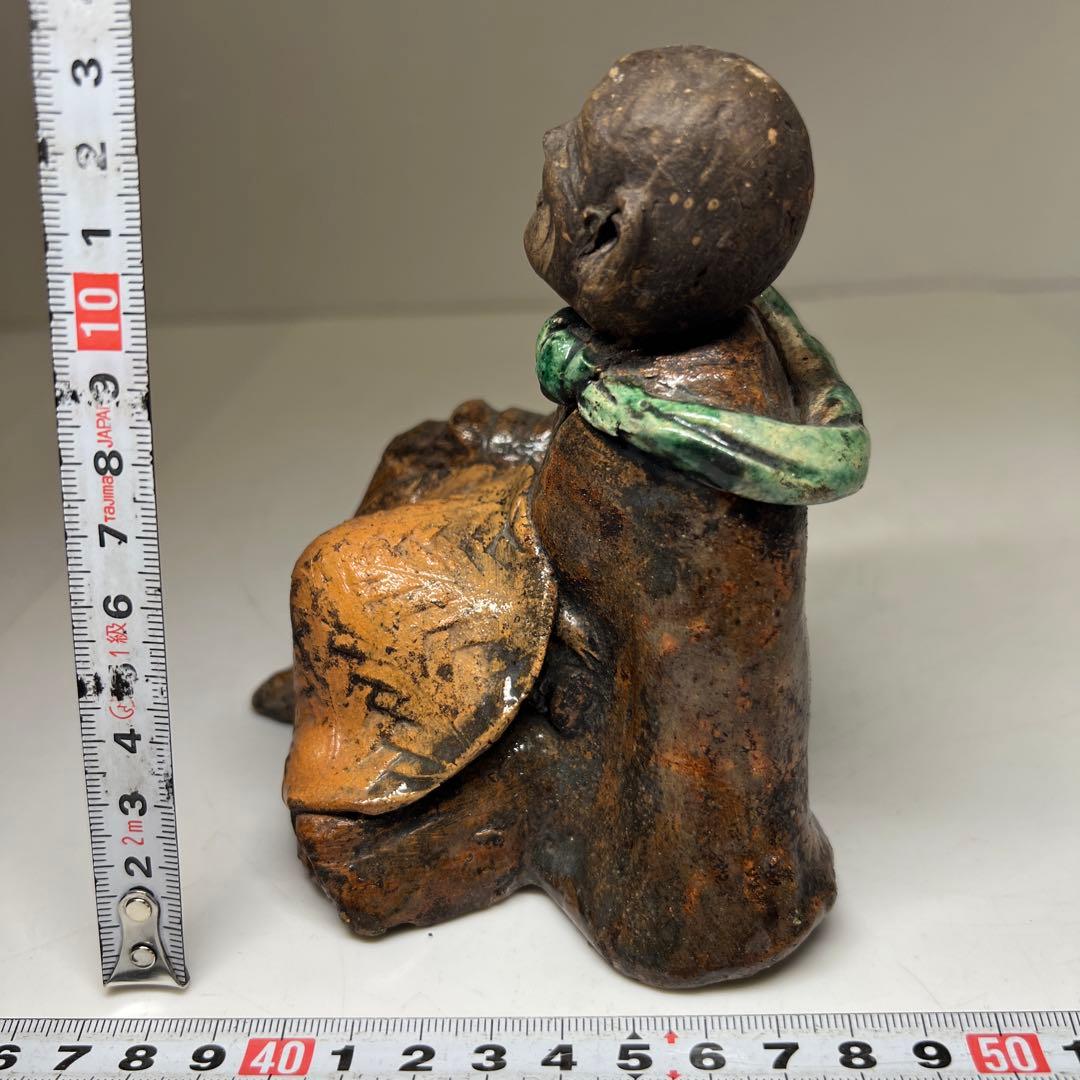 真清水蔵六　西行像　木箱付　高さ13㎝東Y7-0512①タサチ