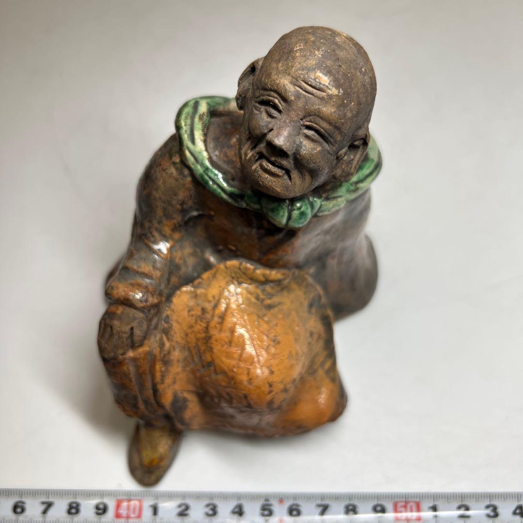 真清水蔵六　西行像　木箱付　高さ13㎝東Y7-0512①タサチ