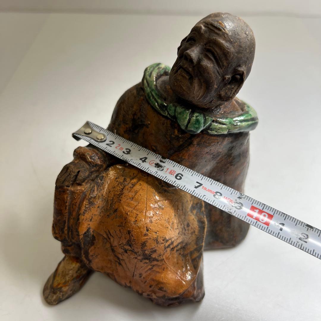 真清水蔵六　西行像　木箱付　高さ13㎝東Y7-0512①タサチ