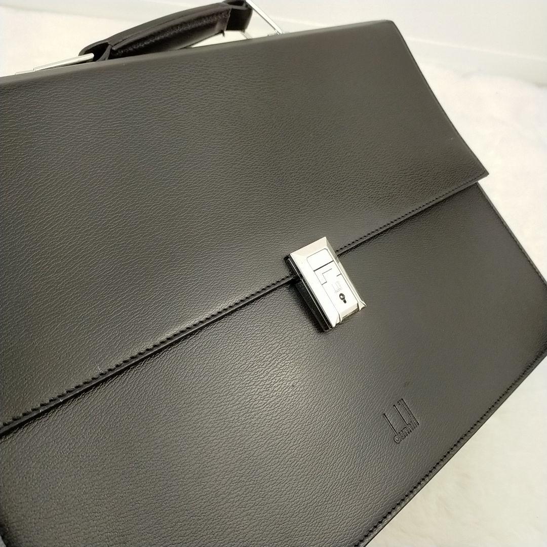 ✨️極美品✨　dunhill　ビジネスバッグ　黒　レザー　ロゴ