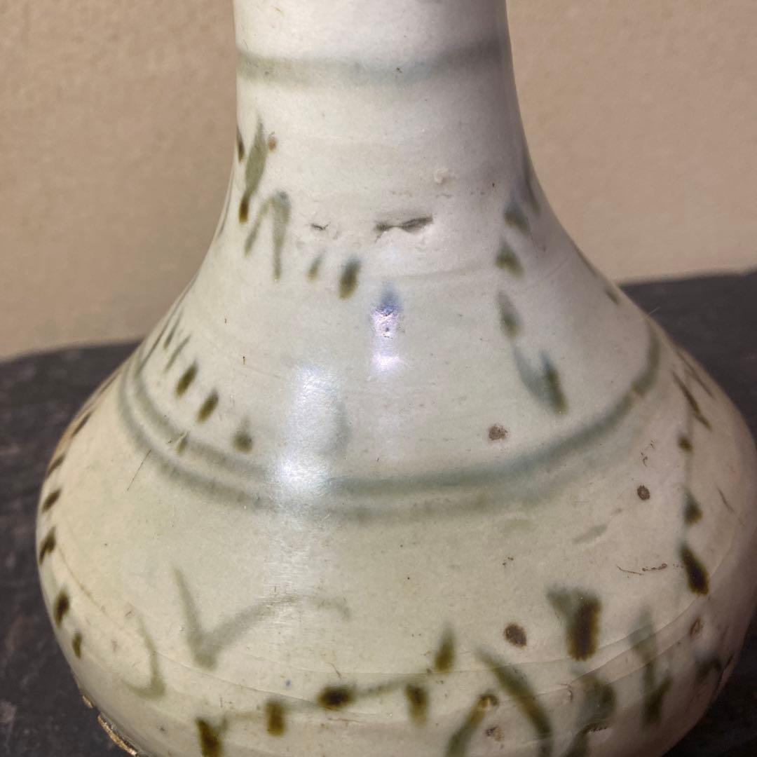 中国古玩　染付徳利17cm12cm