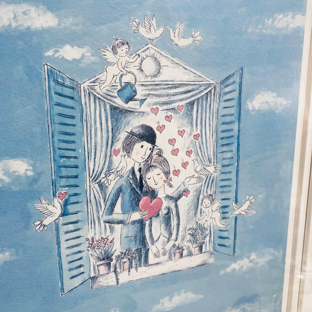 【希少】レイモン ・ペイネ　リトグラフ　窓辺の恋人たち　400版限定