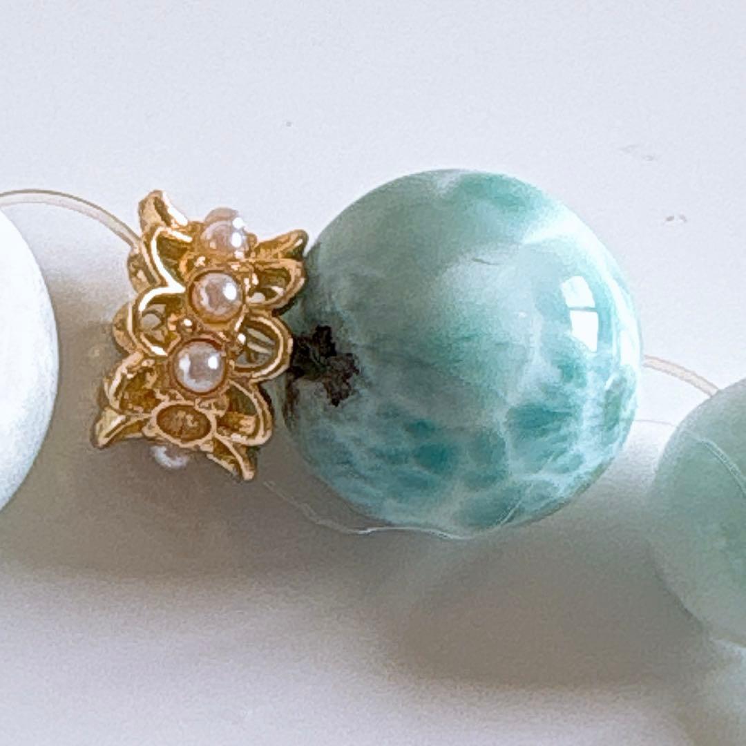 Berry様♥️ラリマー 大玉16.6mm＆ブルートパーズ天然石ブレスレット