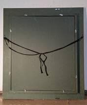 【真作】絵画　油彩8号　木立の向こうの白い家　異国情緒あふれる風景画　W93