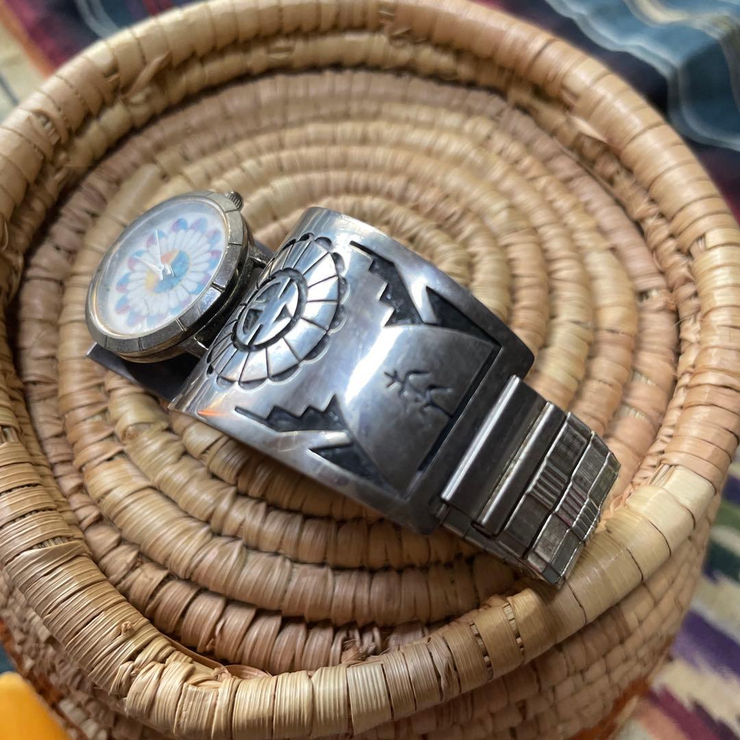 インディアンジュエリー　ホピ族　サンフェイスウォッチベルト