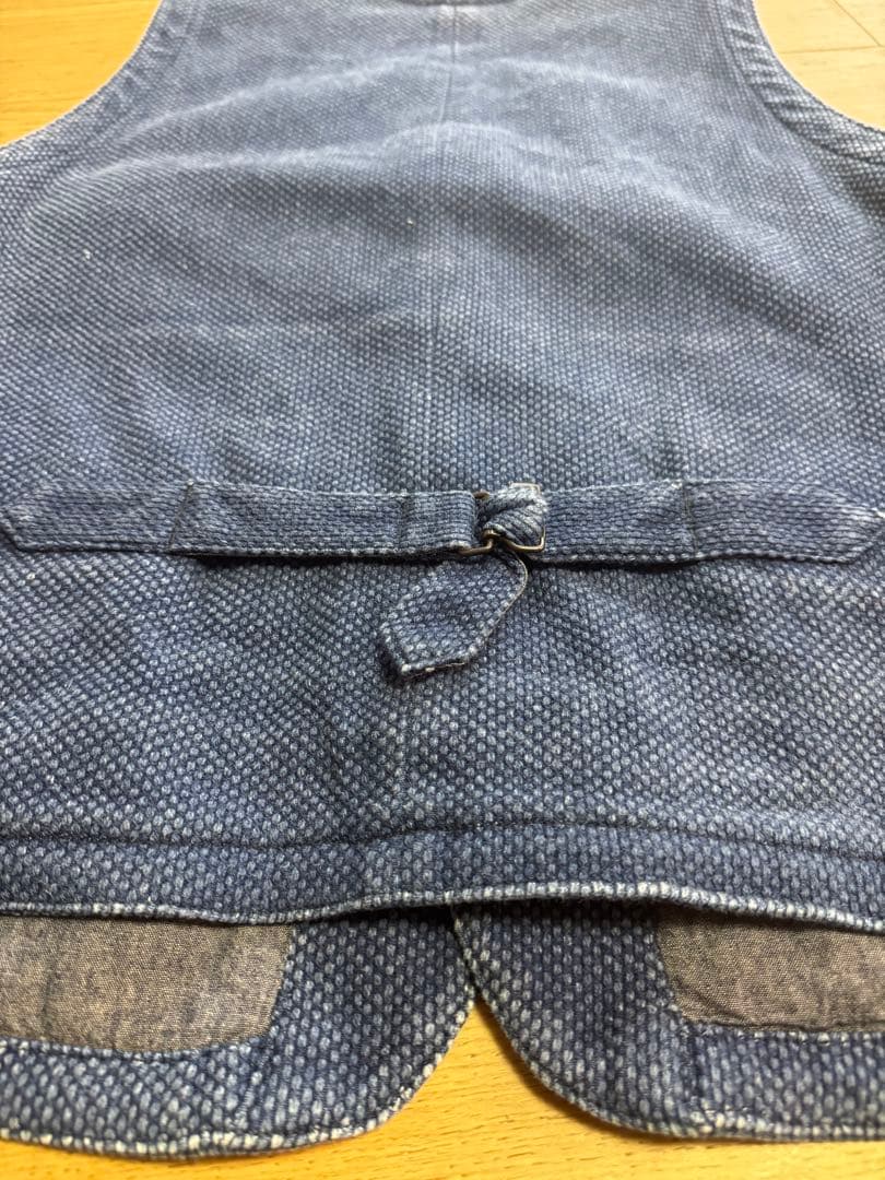 エイジング良好　桃太郎ジーンズ　刺し子ベスト　サイズ42