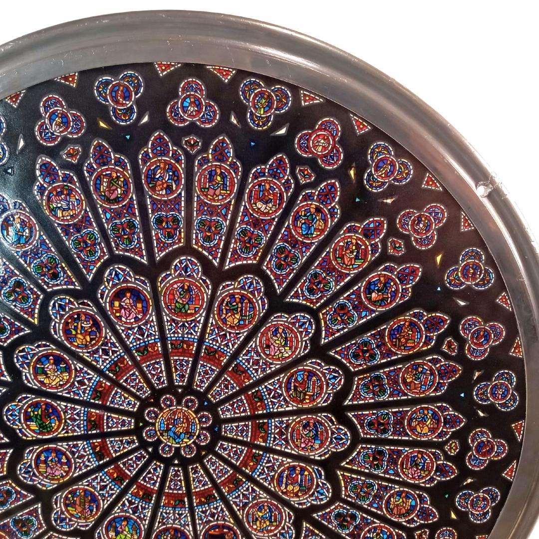 大判ノートルダム大聖堂(パリ)ステンドグラス 北のバラ窓 グラスマスターズr73