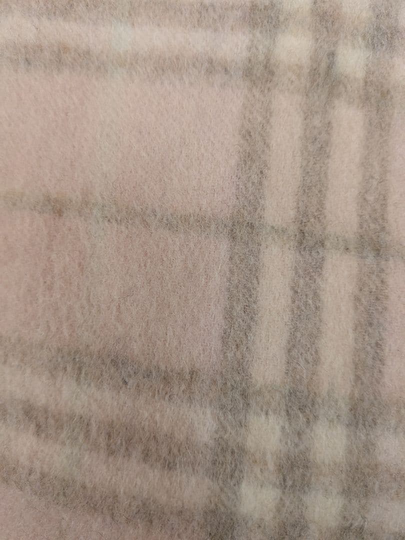 BURBERRY ピンク グレー チェック マフラー