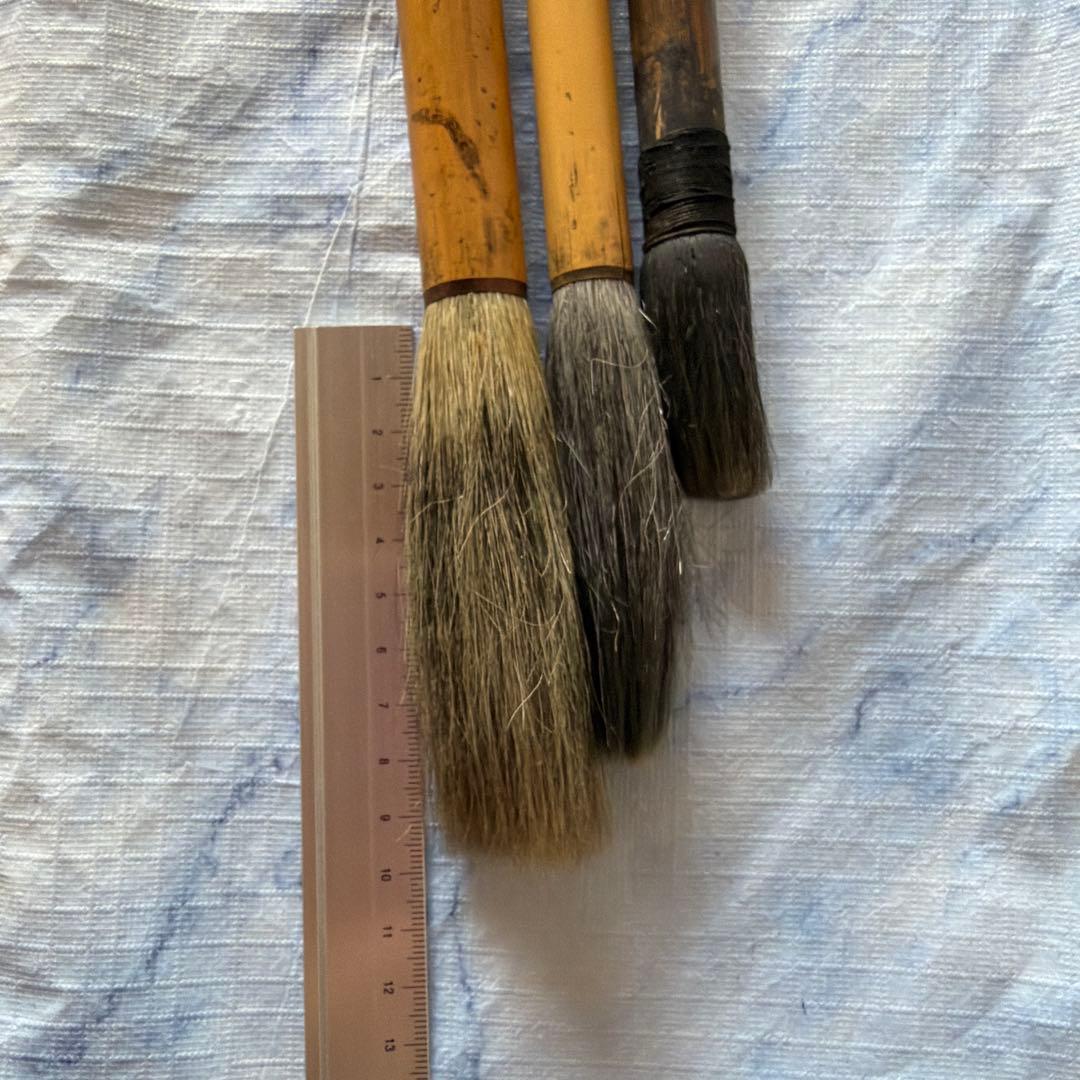 唐筆　古筆　アンティーク　中国　李鼎和　上海工藝　羊毛　竹