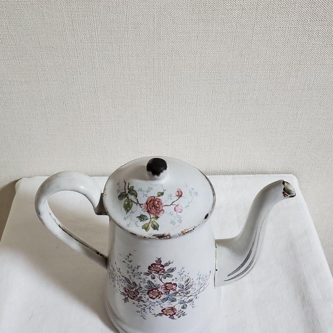 アンティーク　ホーローポット　BF社