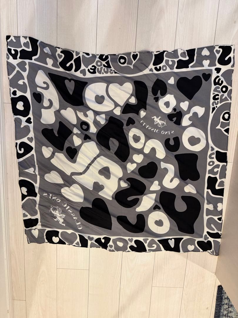 小物 PORTER CLASSIC SILK SCARF(GRAY(LOVE))