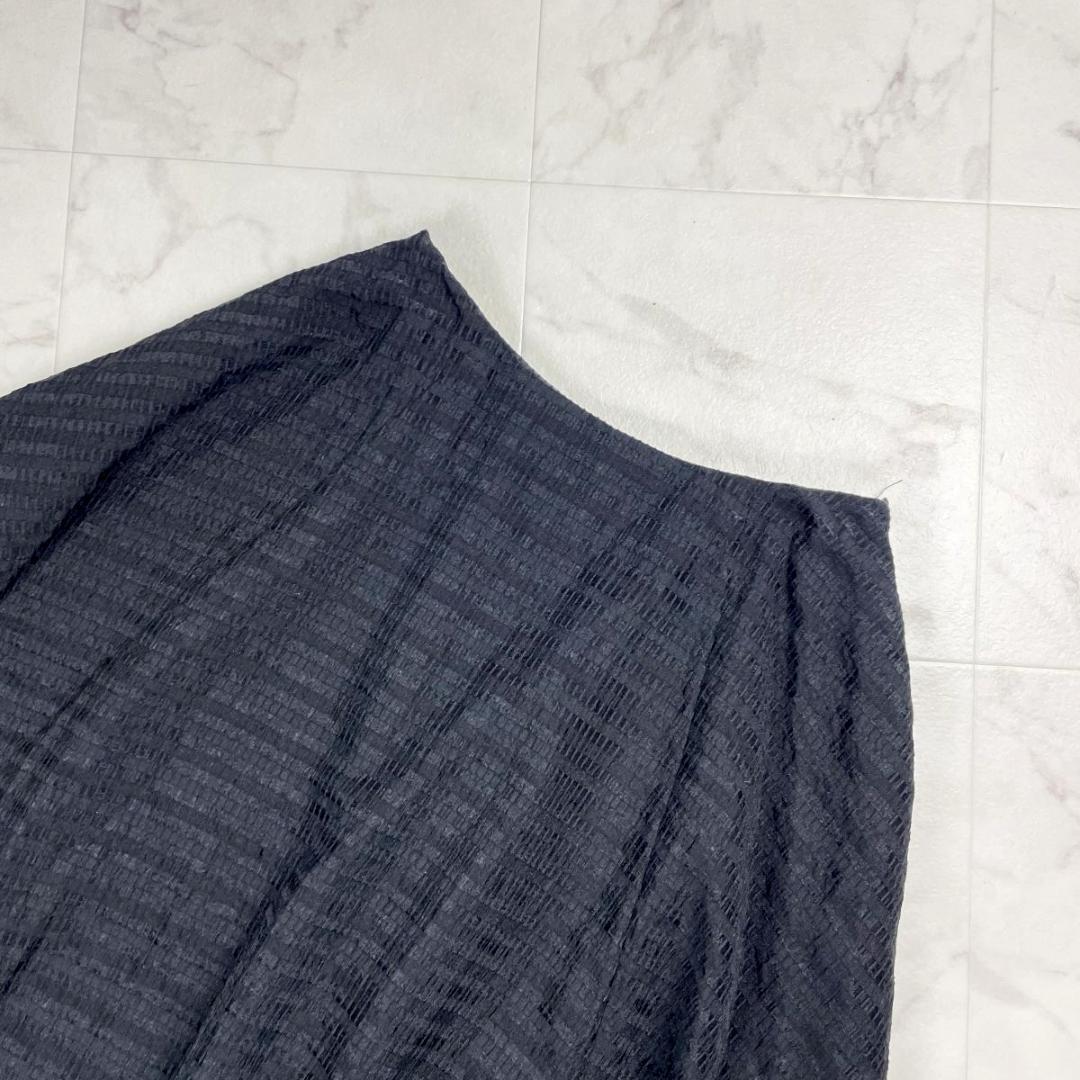 FOXEY 22ss シアーサッカーフレアスカート 黒 サイズ42*CD1259