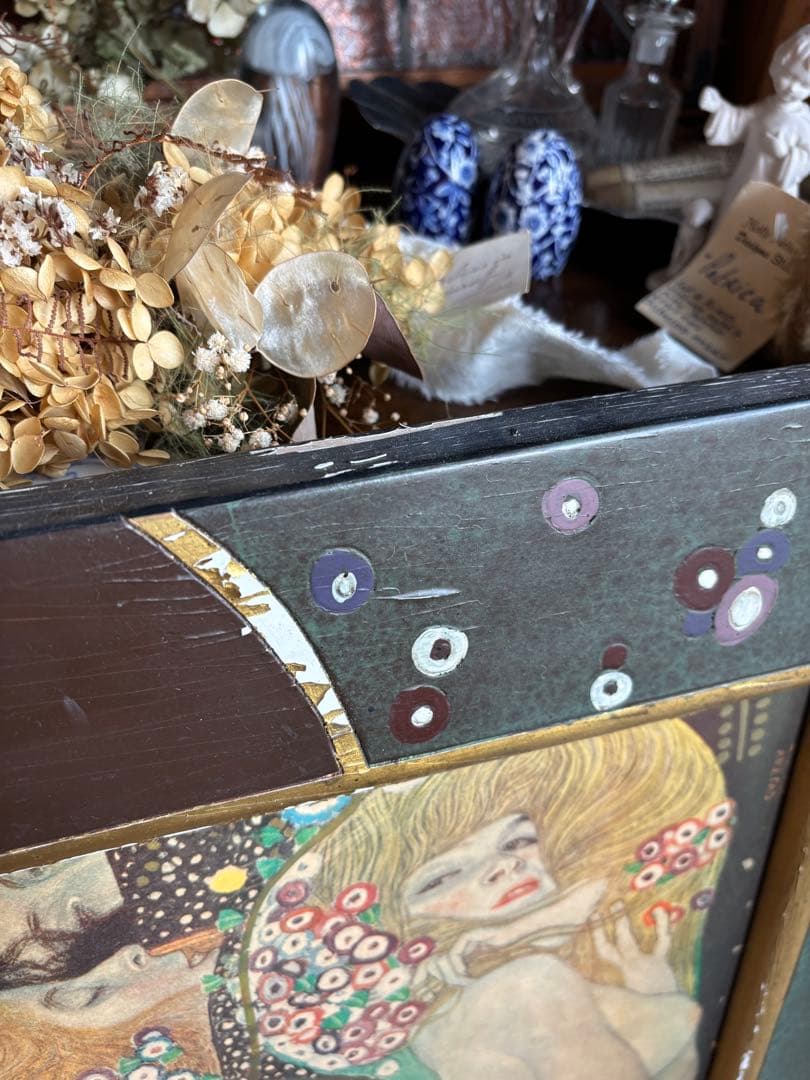 クリムト　アートポスター 複製画　額縁付き 少々難あり アンティーク　インテリア