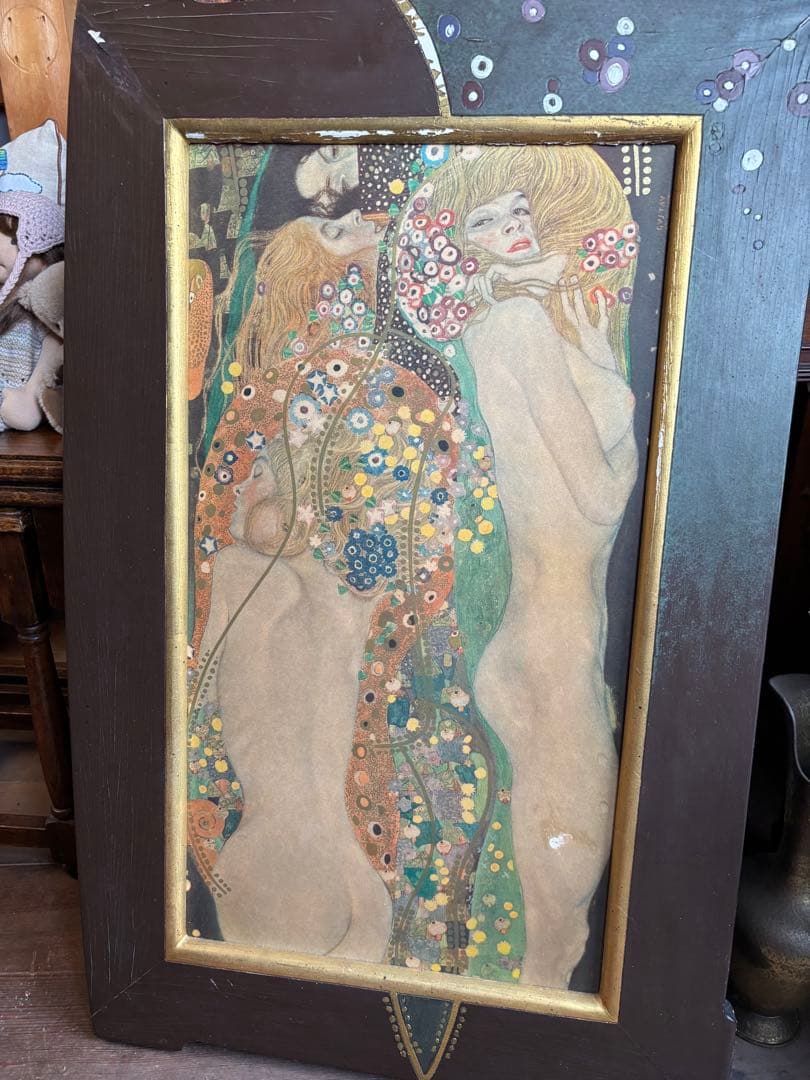 クリムト　アートポスター 複製画　額縁付き 少々難あり アンティーク　インテリア