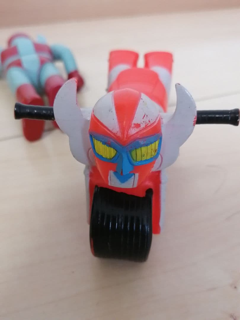 昭和レトロソフビ、電人ザボーガーフィギュアとバイクセット当時物