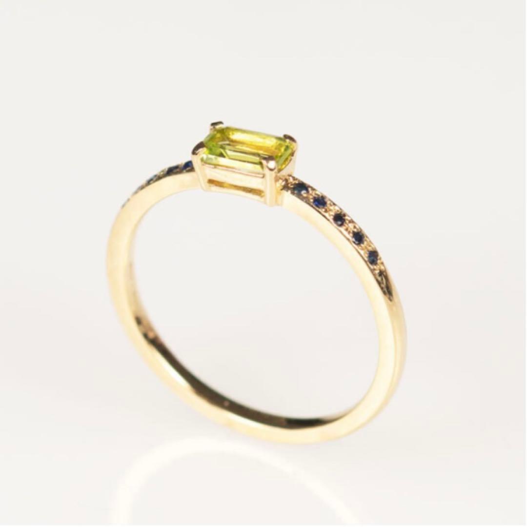 dress a dress 18Kゴールド リング　ペリドット✖️サファイア