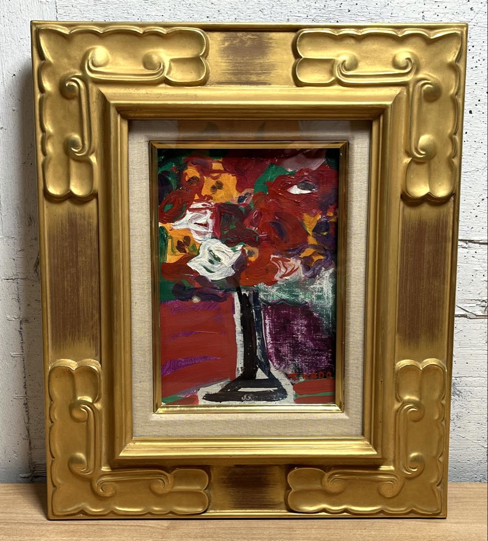 角卓 Taku kado 「華(幼花)」油絵 油彩 肉筆 / 真作保証