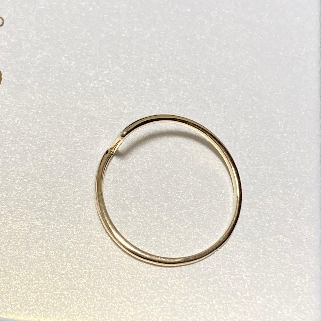 L&Co. K10YG ミニマル デザインリング 11号