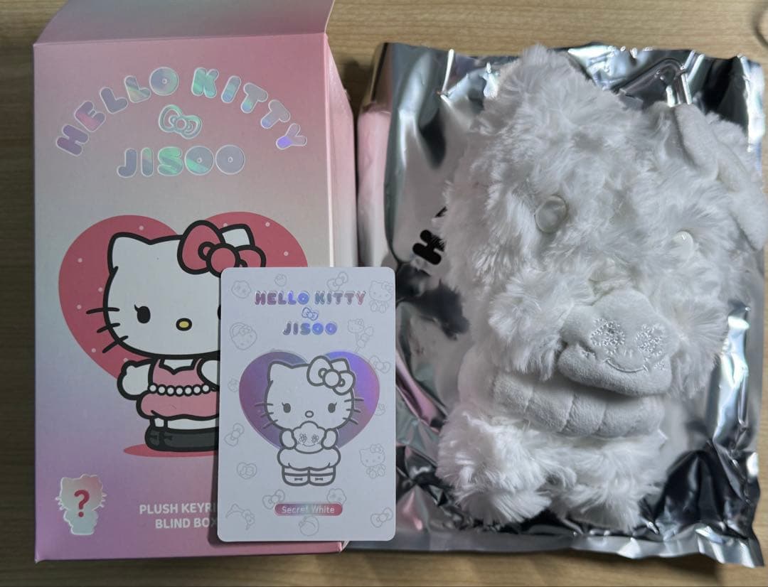 レア★ジス キティ ぬいぐるみ キーリング シークレットホワイト 韓国
