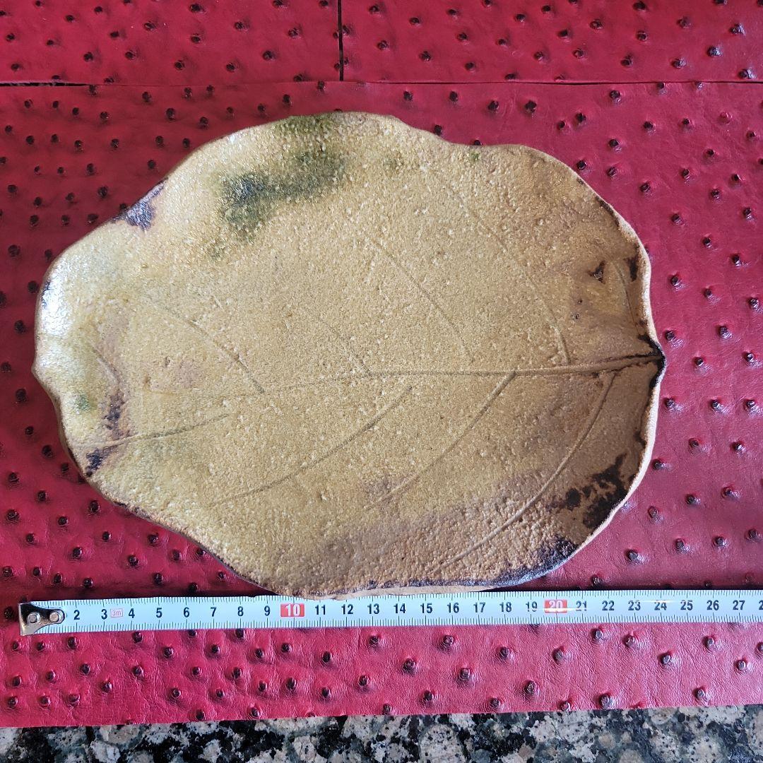 各務 周海 黄瀬戸木葉皿