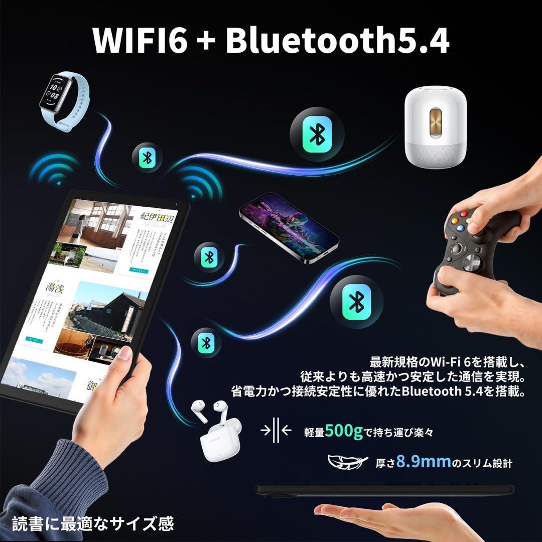 タブレット 10インチ Wi-Fi6モデルBluetooth5.4 日本語説明書