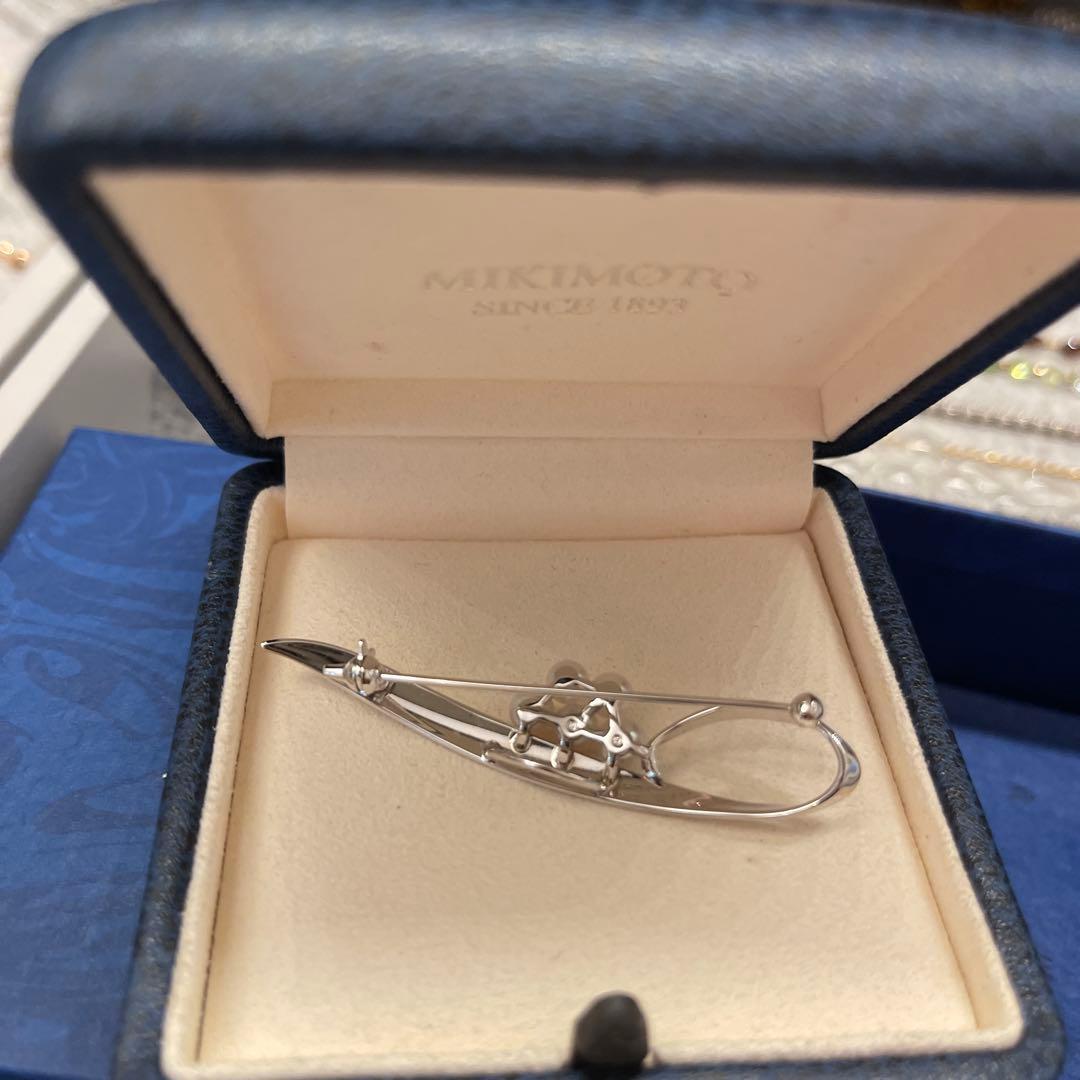 MIKIMOTO ミキモト　真珠　ベビーパール　ブローチ シルバー 5珠