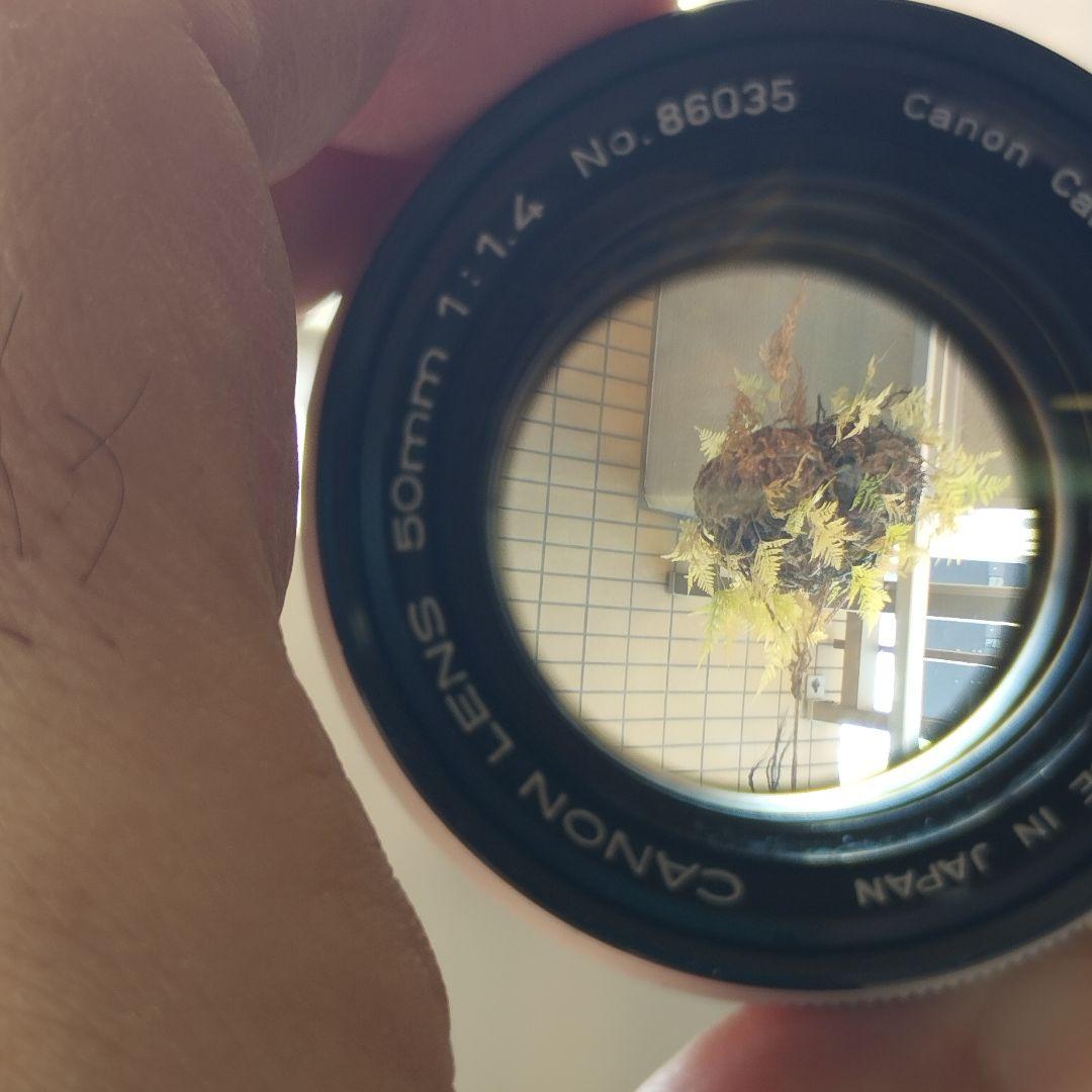 キヤノン　レンズ　50mm F1.4　L39マウント　 純正前後キャップ付き
