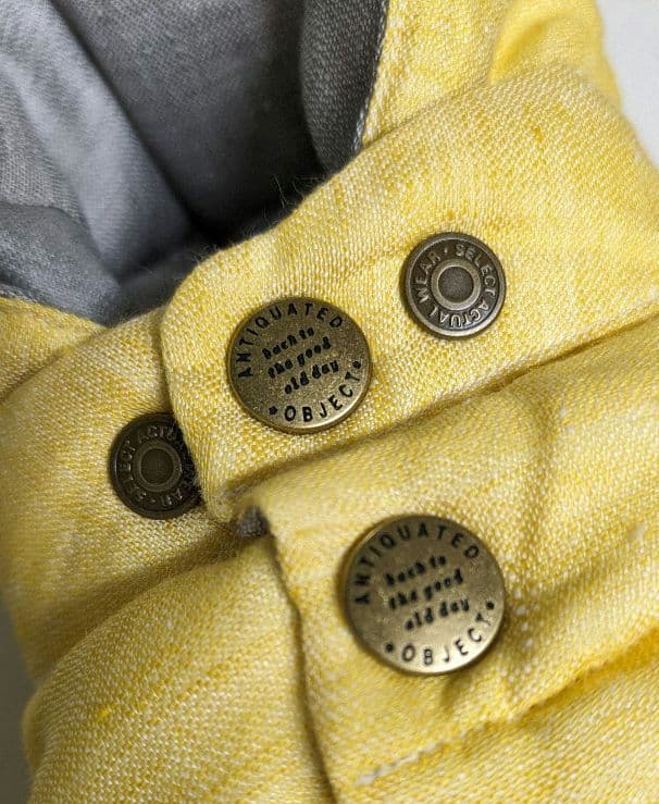 新品未使用　アトリエgg　プレミアムリネンダウンベスト　リバーシブル