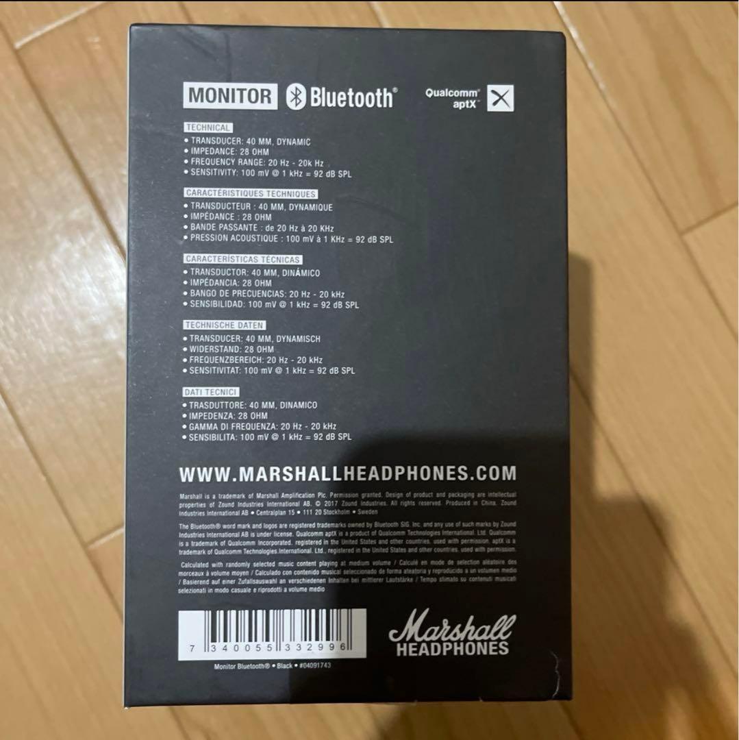 Marshall Monitor Bluetooth ヘッドフォン ブラック