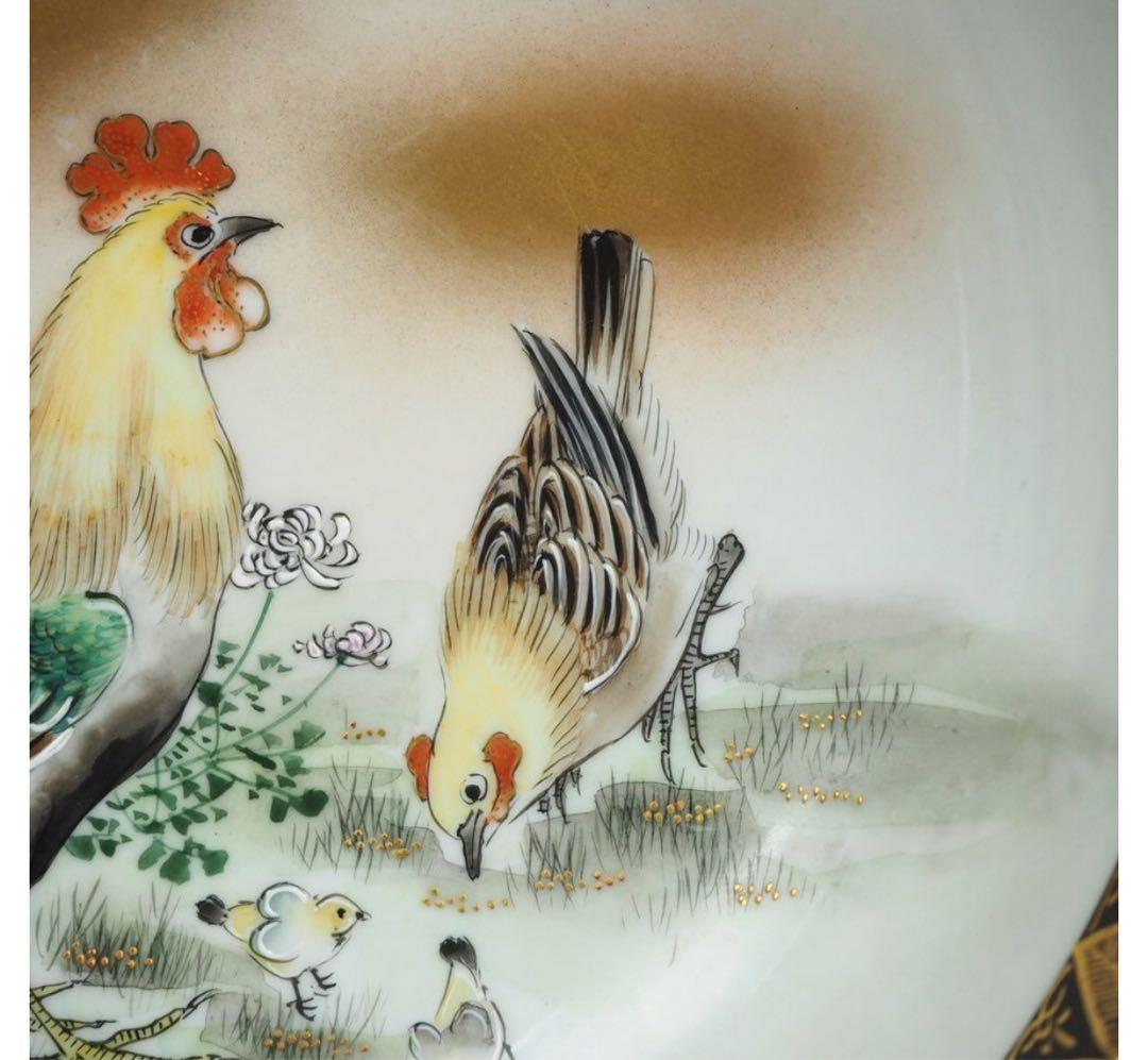 送料無料明治時代　九谷焼の名工『笹田友山』製 　鉢 径18ｃｍ　本物保証　茶道具