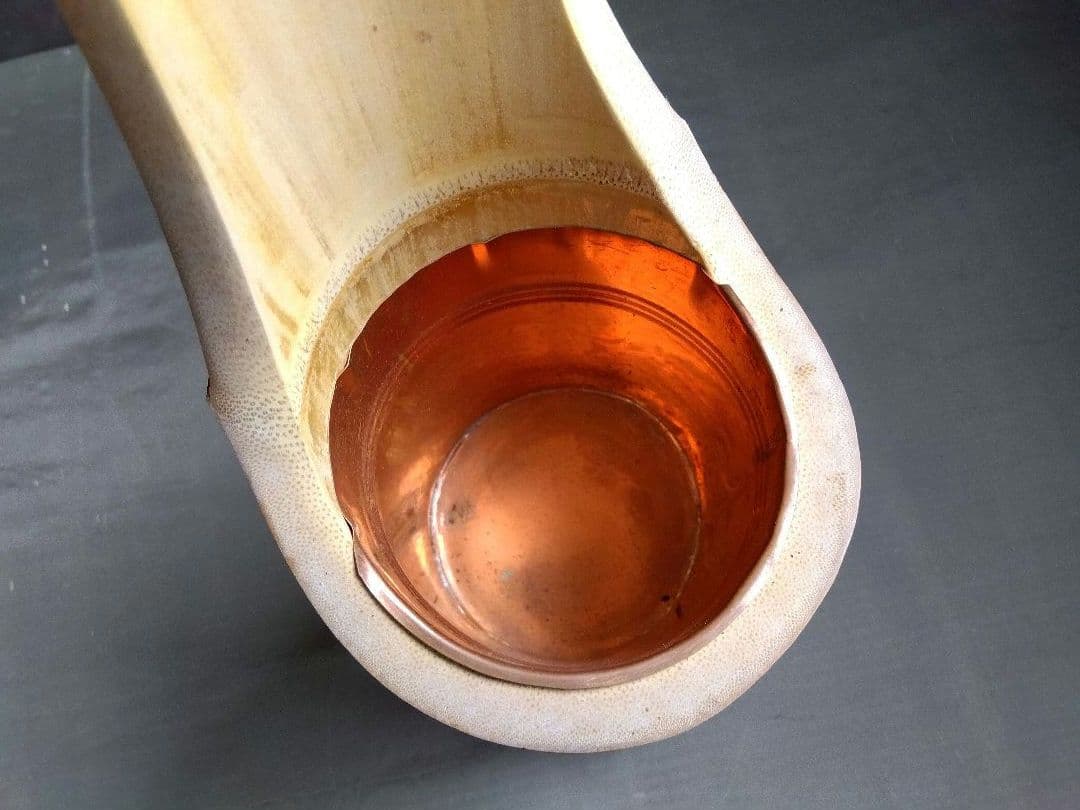 竹製　花入　根付き